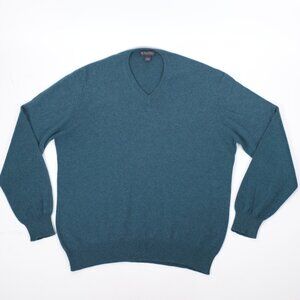 Brooks Brothers 3-ply cashmere sweater sz XL made in Scotland Teal
